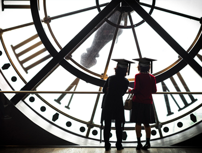 grads & clock