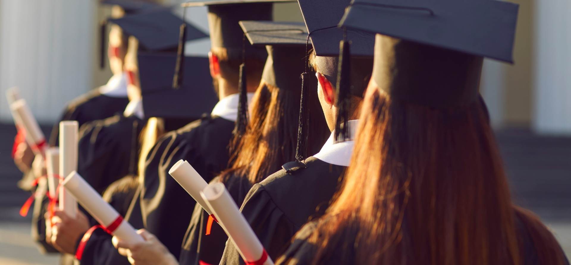 Line of graduates