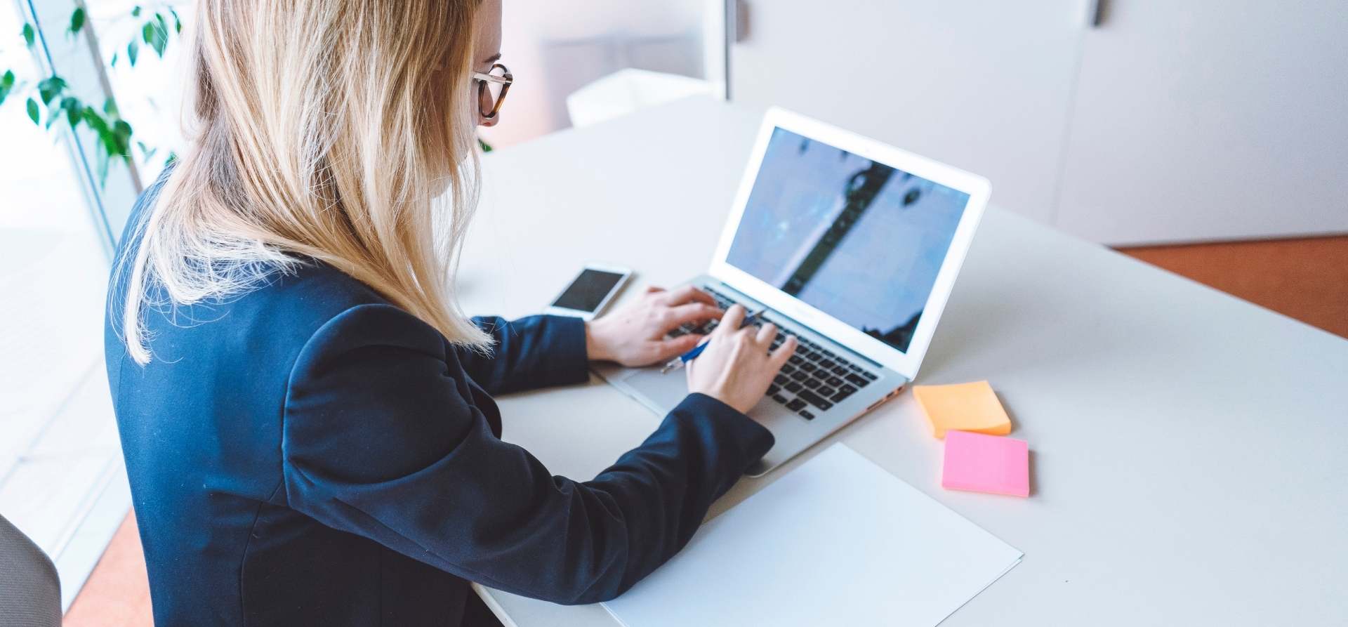 Person on laptop at desk